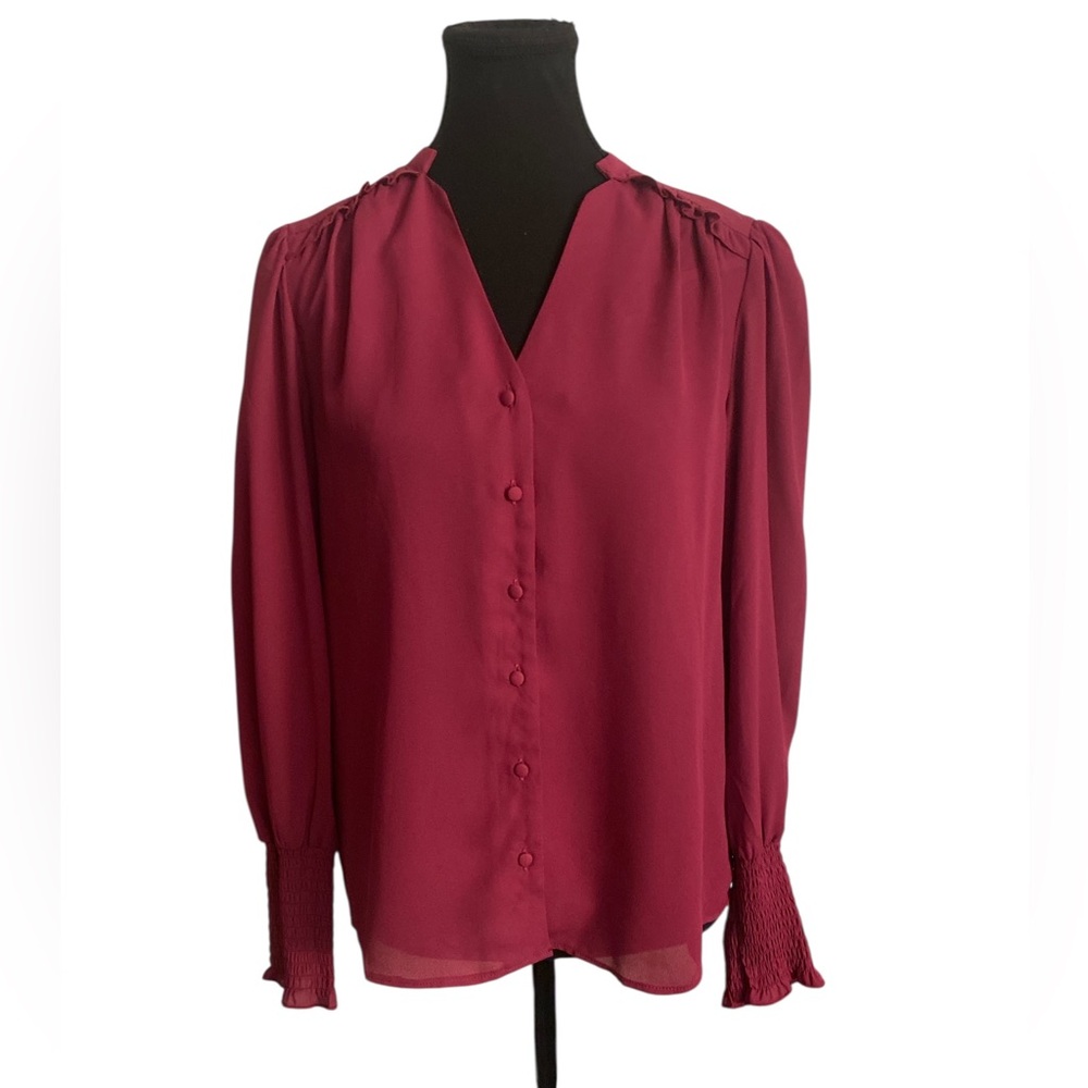 Nanette Lepore Long Sleeve Buttoned Blouse NWT M